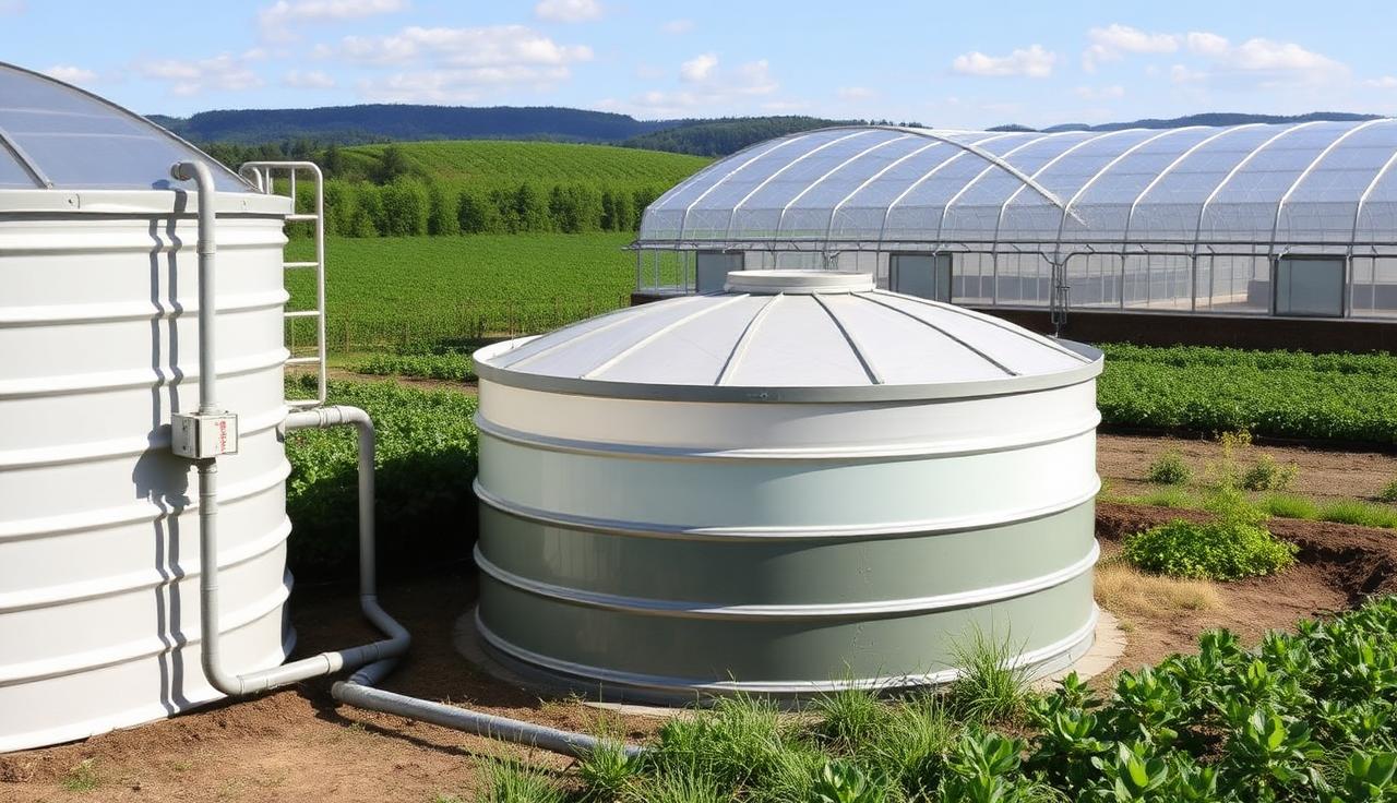Exemple — Stockage d'eau serre bioclimatique
