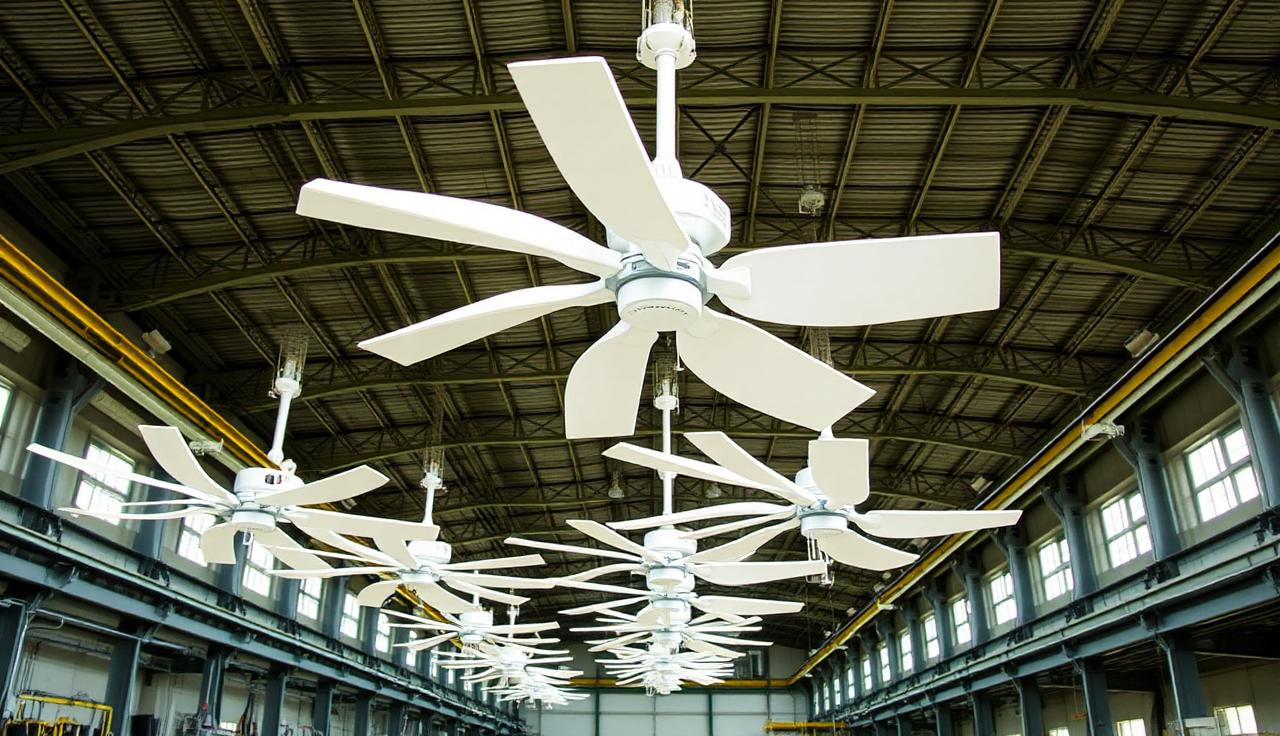 Exemple — Déstratificateur / brasseur d'air industrie